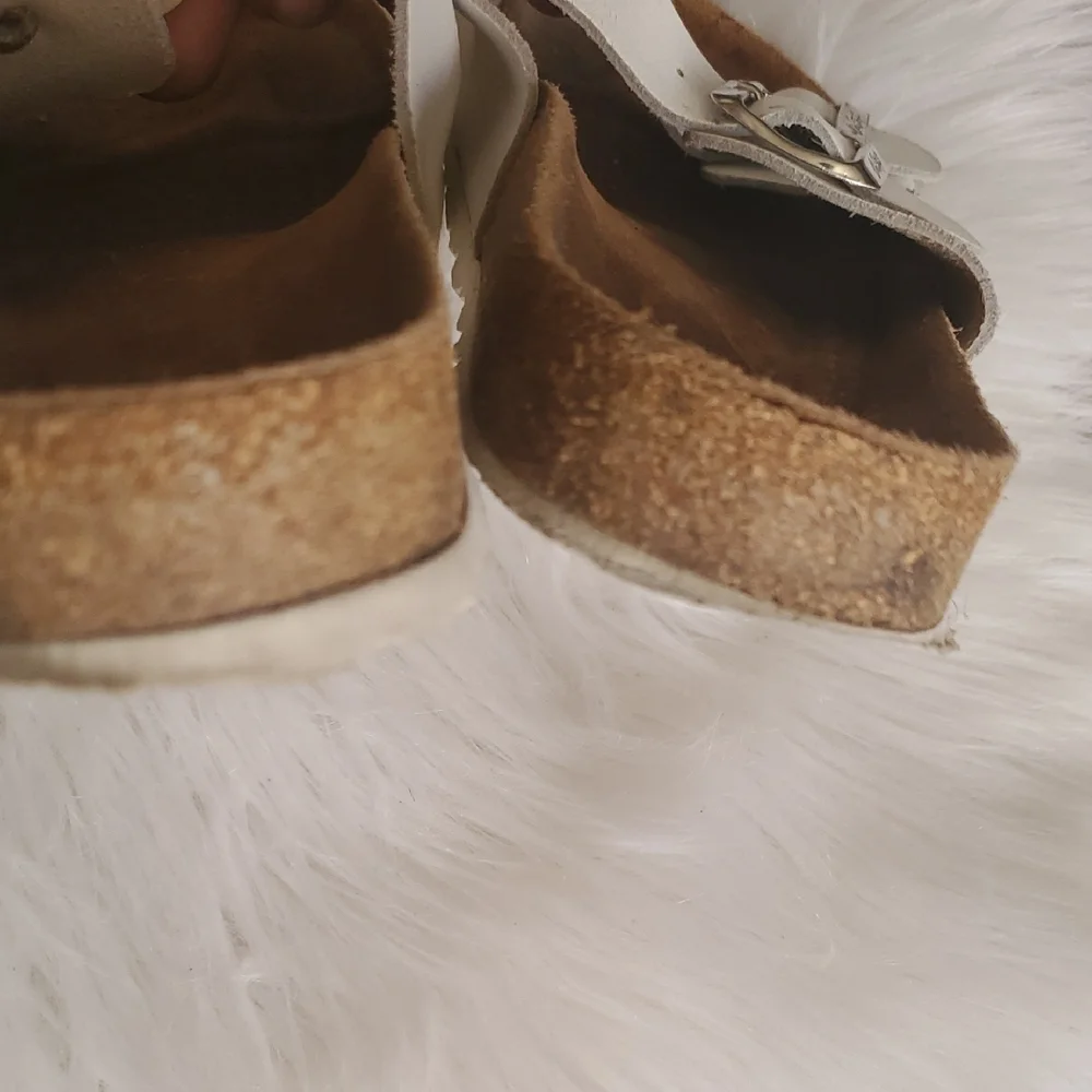 White BioStep Two-Buckle Slide Sandals - Picture 6 of 9